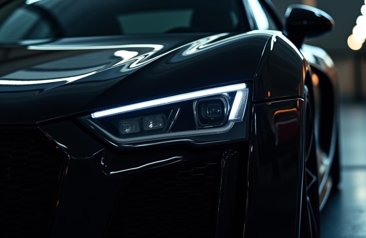 Perfectly detailed Audi R8 with a liquid-like paint finish.