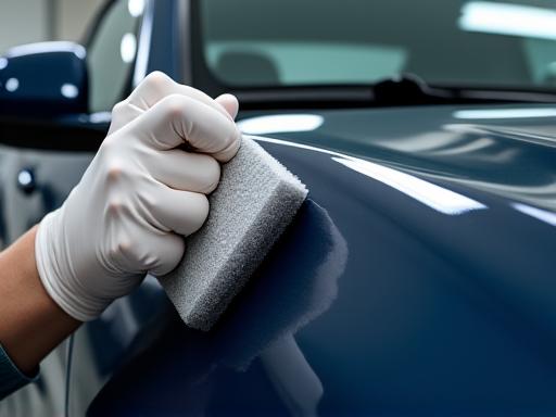 Applying ceramic coating to a car's paintwork